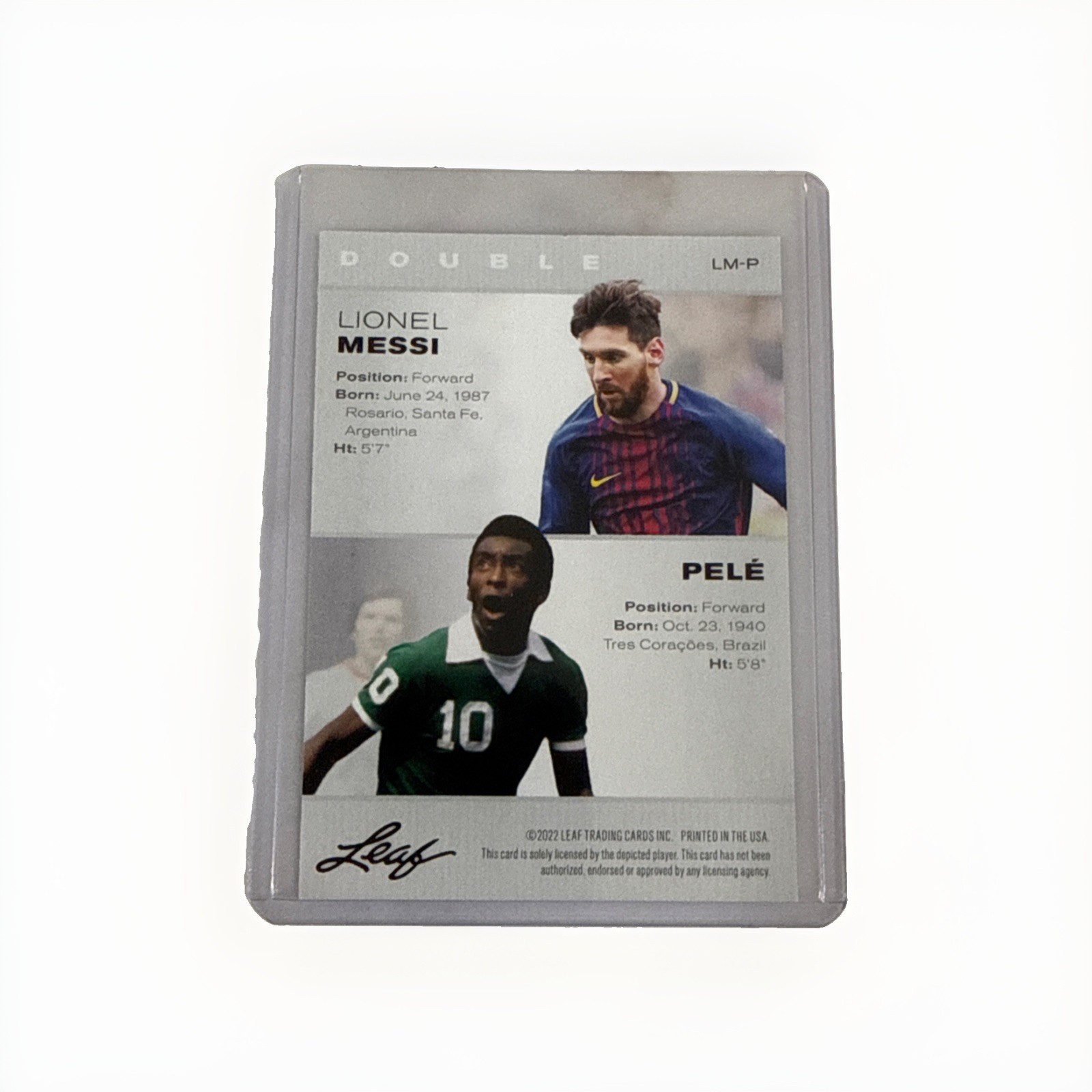 LIONEL MESSI & PELE 2022 LEAF Double Exclusive Legends Edition #LM-P. MINT!!