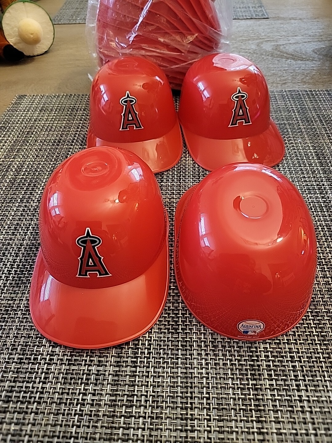 Angels MLB Ice Cream, Snack, Mini Baseball Helmet 3.5″×5.5″ Lot Of 17
