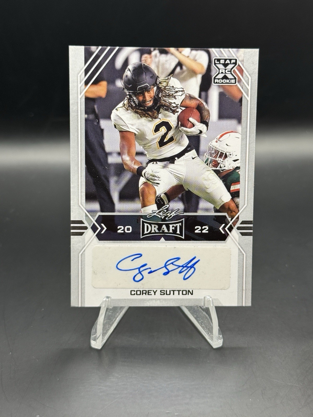COREY SUTTON 2022 LEAF DRAFT PICKS ROOKIE BASE AUTO Detroit Lions #BA-CS1