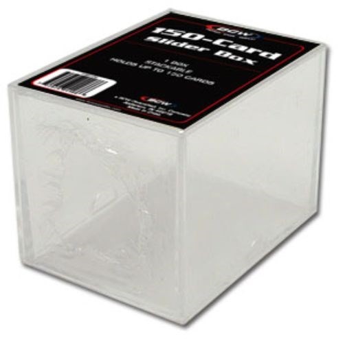 One BCW 150 count Baseball Trading Card Stackable Plastic Slider Box 1-SB150