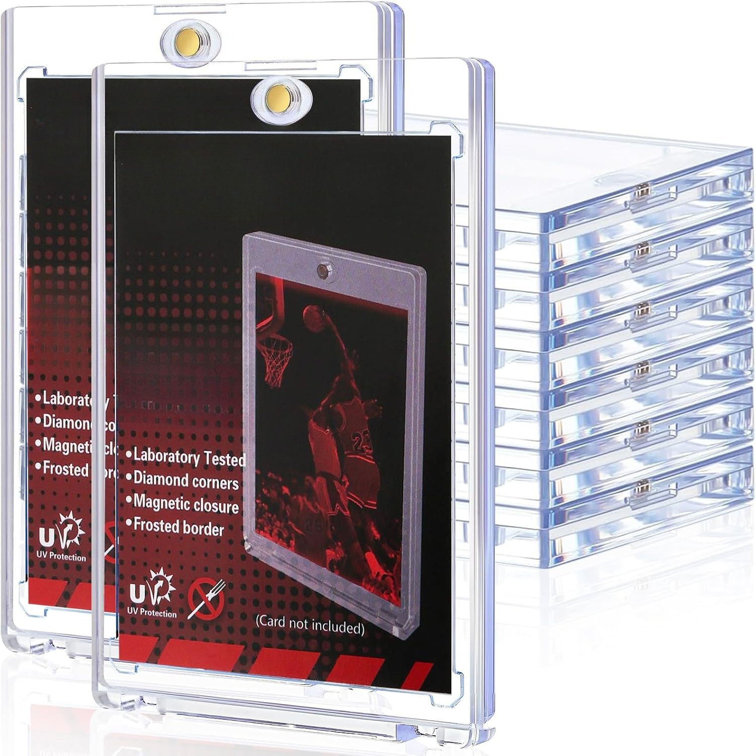 10-100x Magnetic Trading Sports Card Holders 180pt One-Touch Hard UV Protection