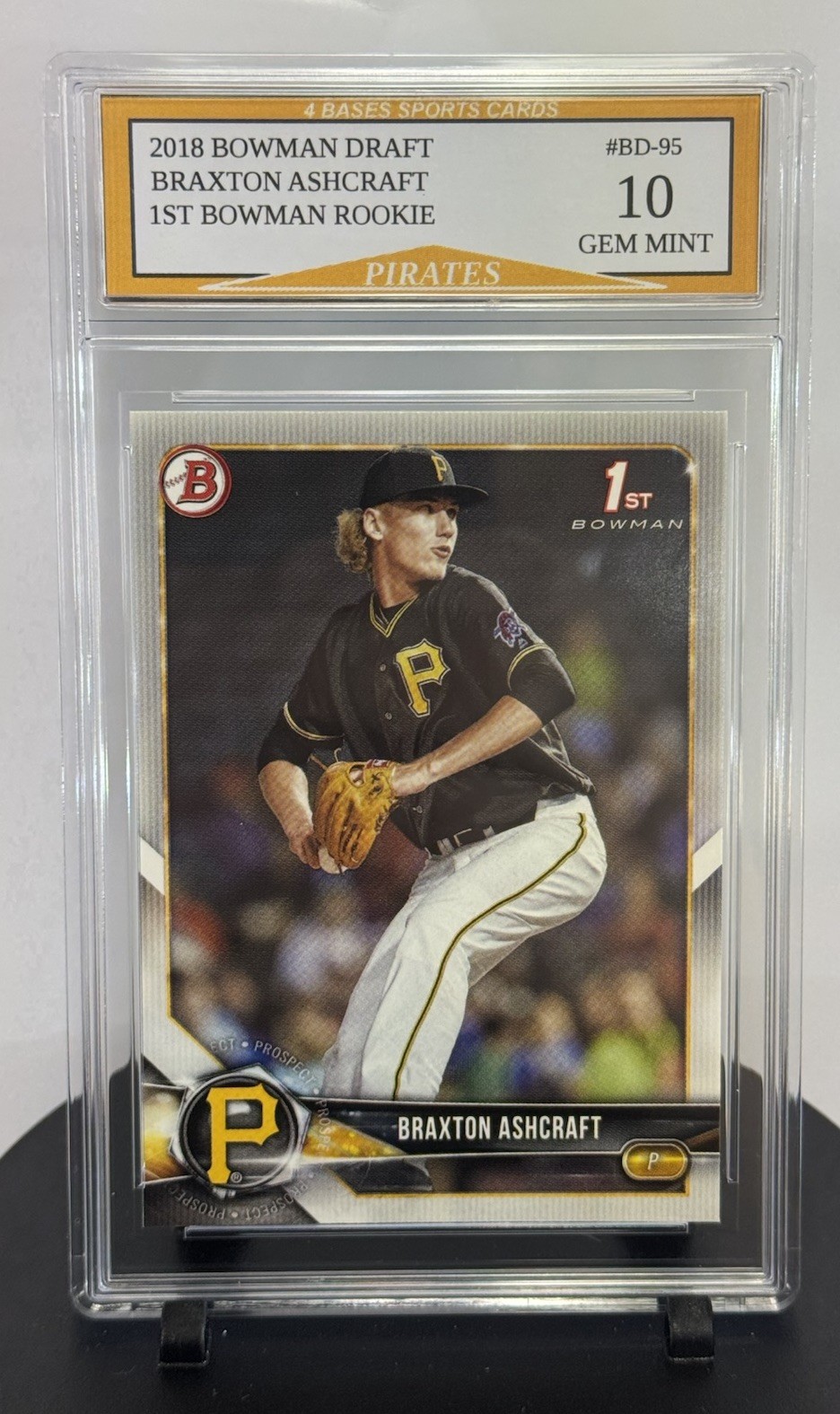 2018 Bowman Braxton Ashcraft Pirates 1st Bowman Rookie Card #BD-95 Gem Mint 10