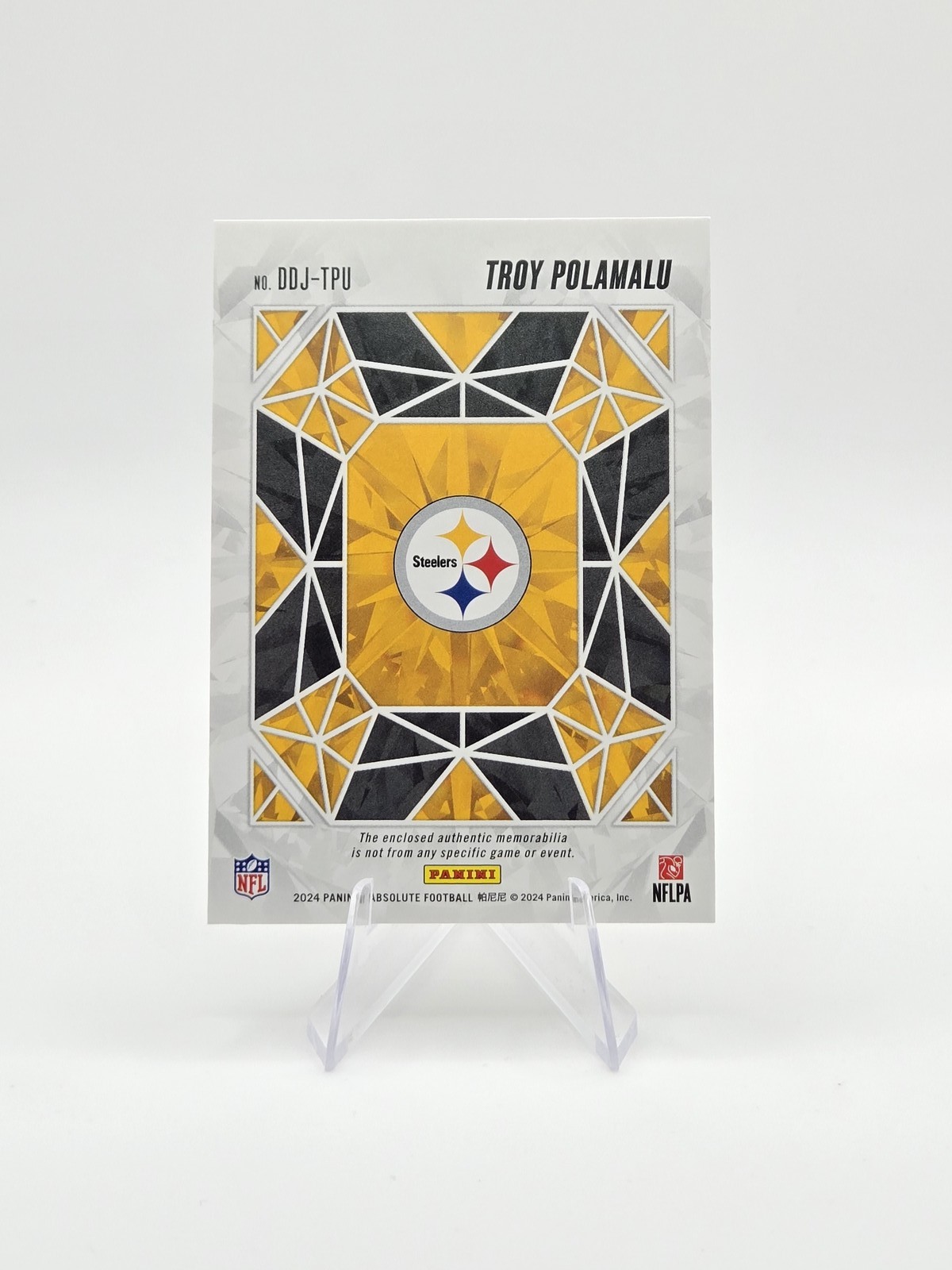 Troy Polamalu 2024 Panini Absolute Draft Diamonds Patch SP #DDJ-TPU
