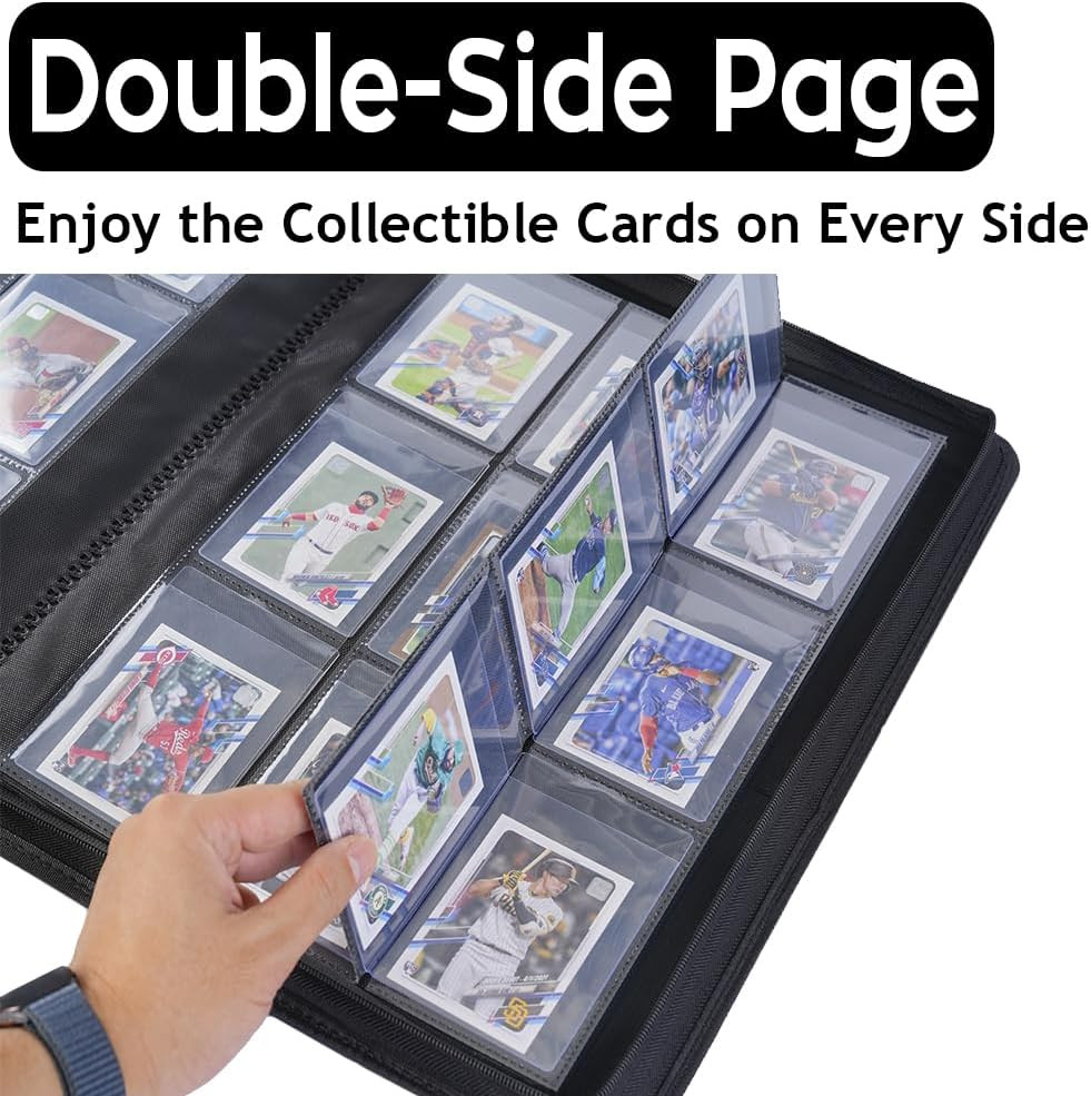 Semi Rigid Card Holder Binder, Premium Card Saver 1 Binder with Sleeves for Trad