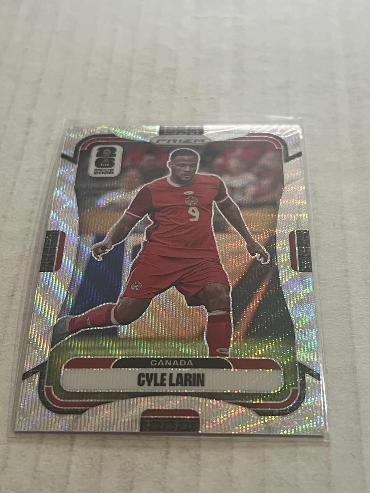 2026 Panini Prizm FIFA World Cup Cyle Larin Silver Wave Prizm