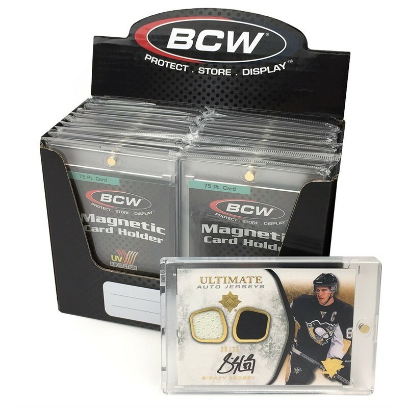 Case 180 BCW 75 Point UV Protected Magnetic Thick Trading Card Holders one touch