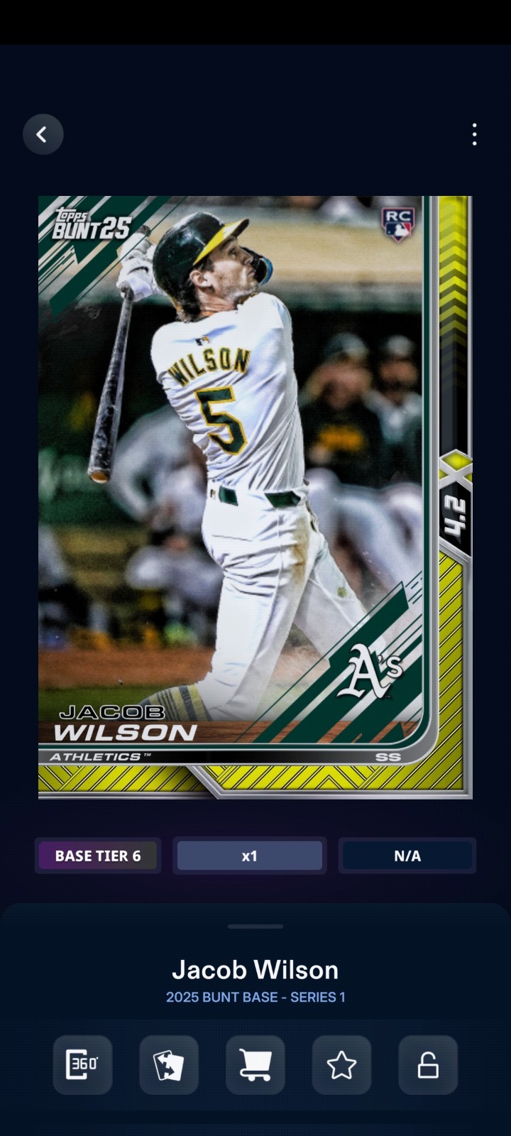 🔥 Jacob Wilson Topps Bunt – Tier 6 – 4.2 Boost – Digital Card 🔥