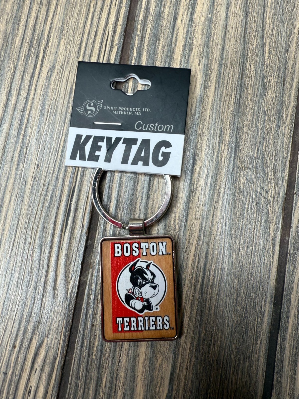 Boston Terriers Custom Columbia Rectangular Keytag NWT Spirit Products Ltd