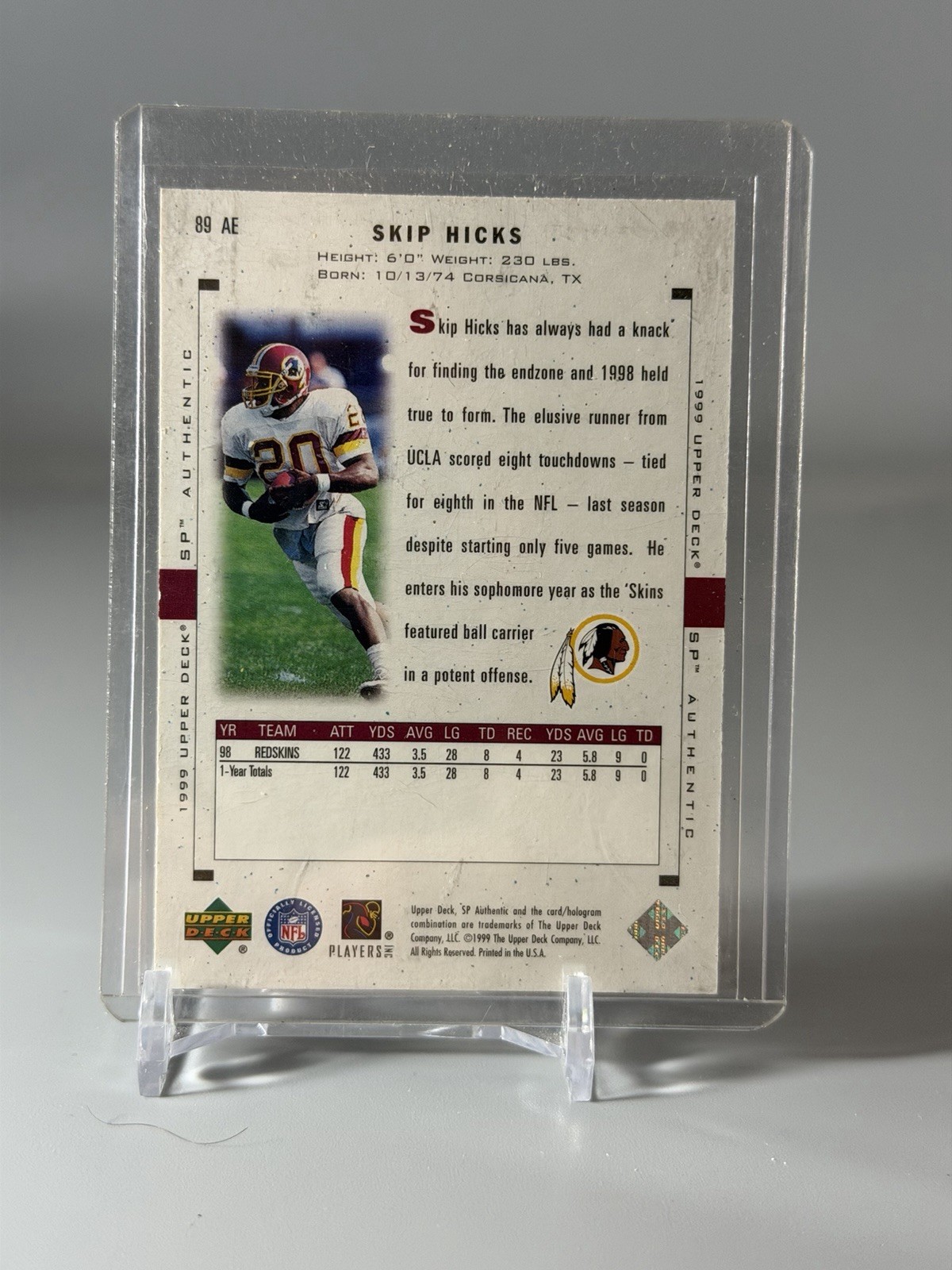 1999 SP Authentic – Skip Hicks #89 AE Excitement /250