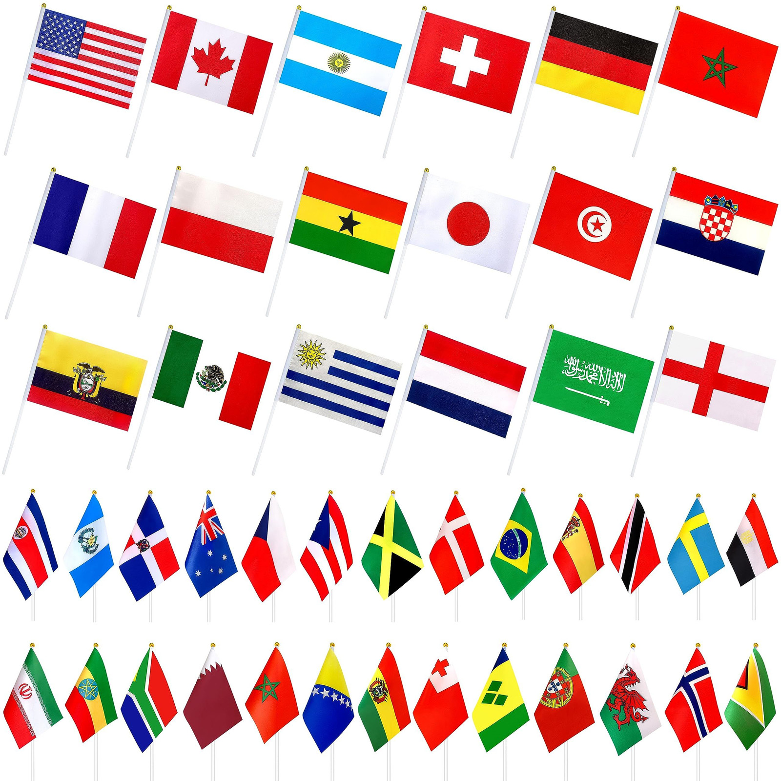 LUSEOAN 226 Different Countries 8.2 x 5.5 Inch, 226 Flags