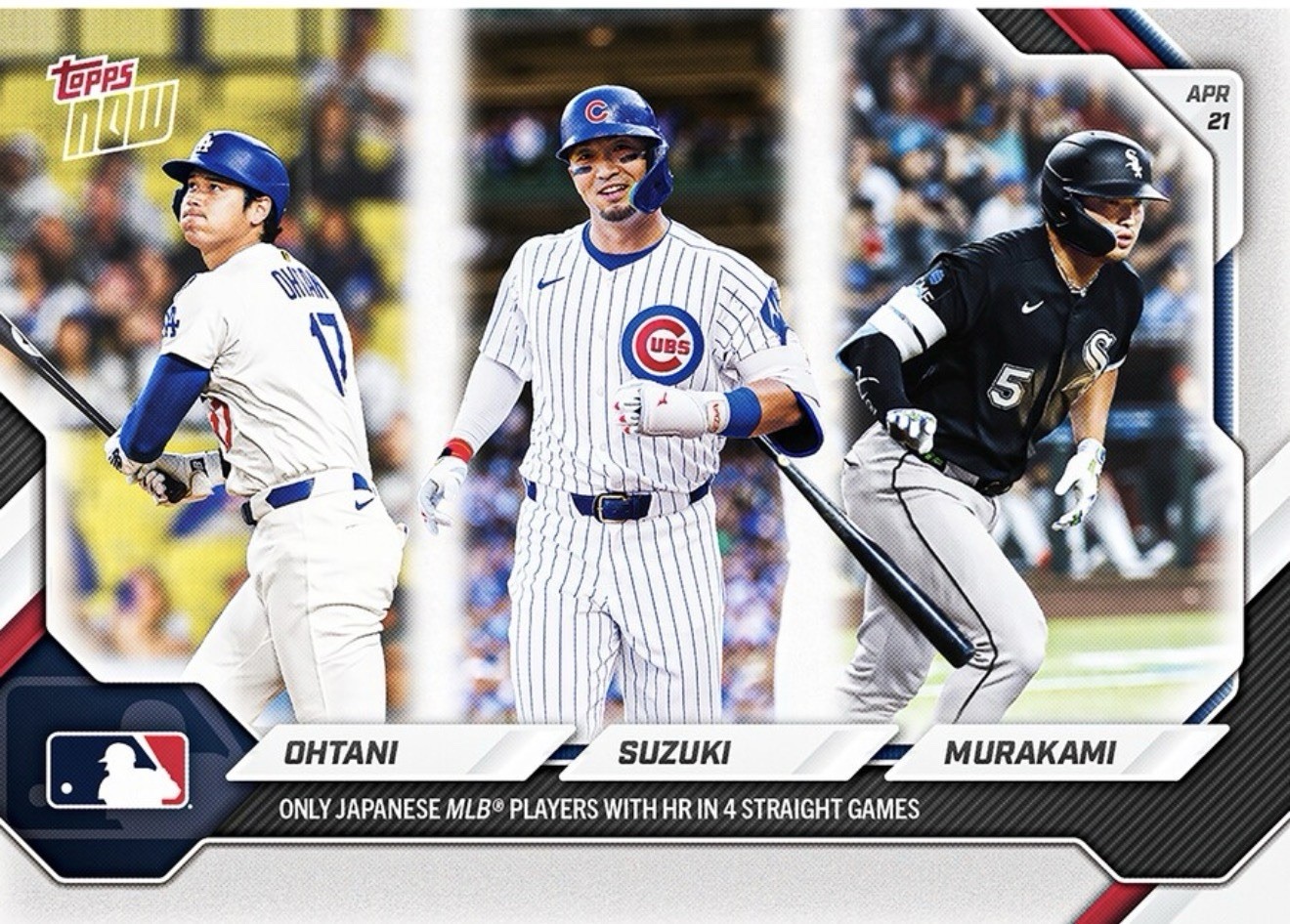 2026 Topps Now MLB #104 Shohei Ohtani Seiya Suzuki Munetaka Murakami