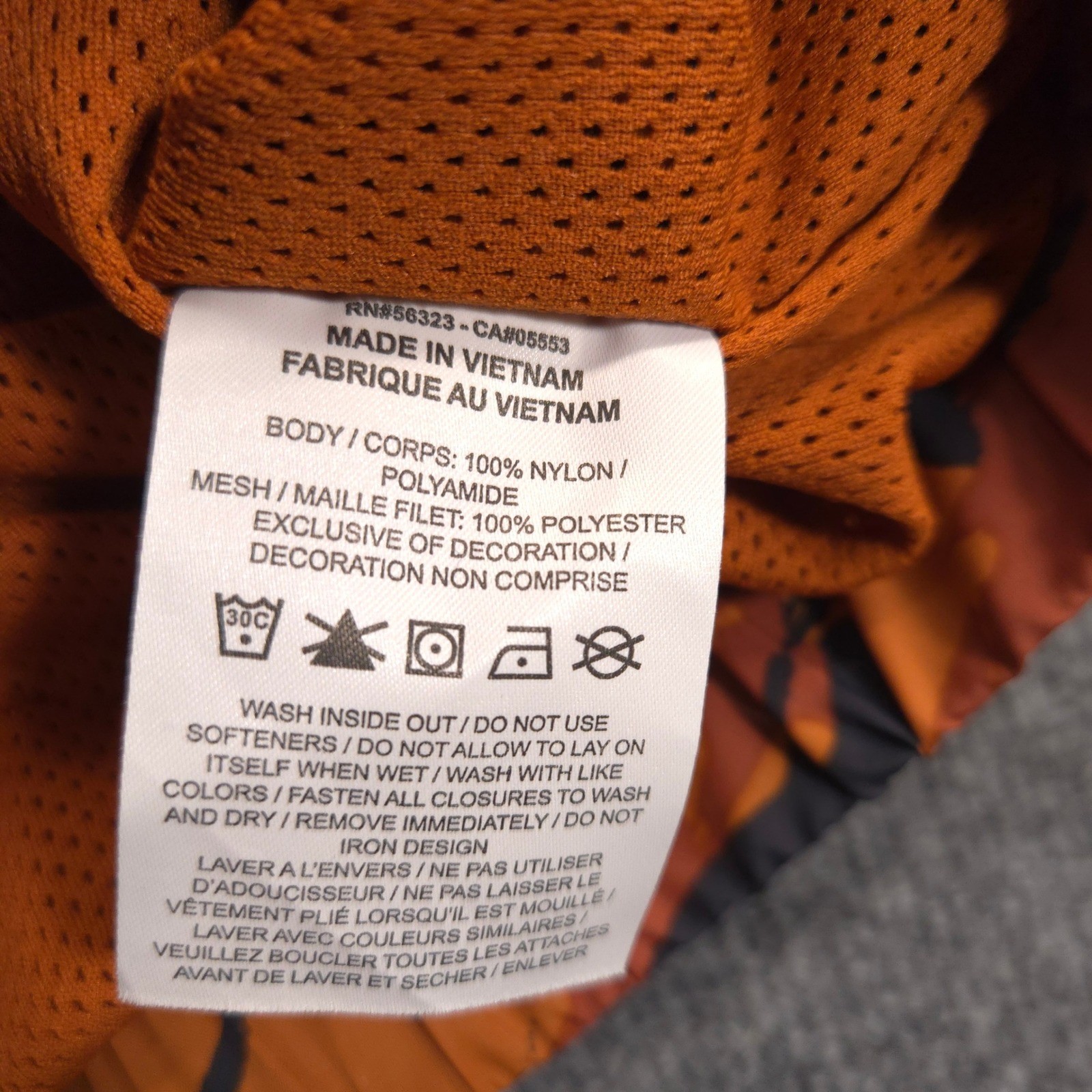Nike Texas Longhorns Windrunner Anorak Jacket Mens L Orange Camo Stowaway Hood