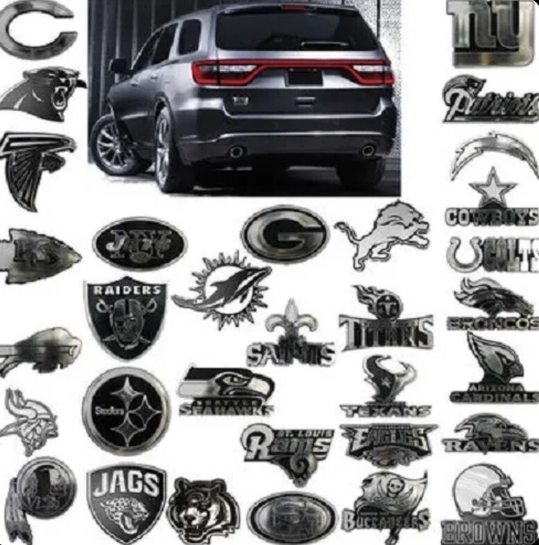 Tampa Bay Buccaneers Plastic Chrome Emblem Decal Size Aprx. 3 1/4 x 3 3/4 inches
