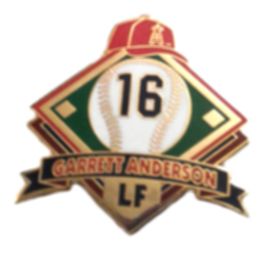 Angels Pins Anaheim Angels Pin RARE Garrett Anderson #16 Plate 2004 Baseball Pin