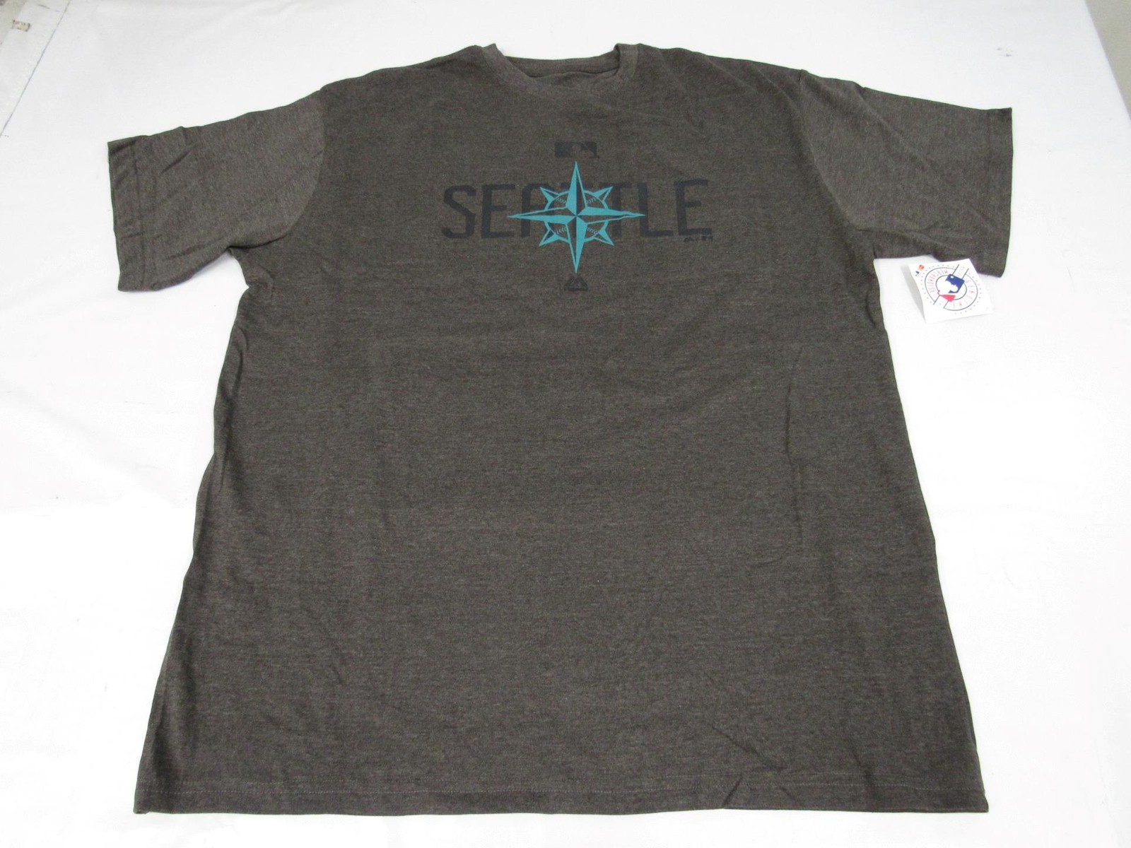 New Seattle Mariners Mens Size 2XL-Tall Majestic Gray Shirt