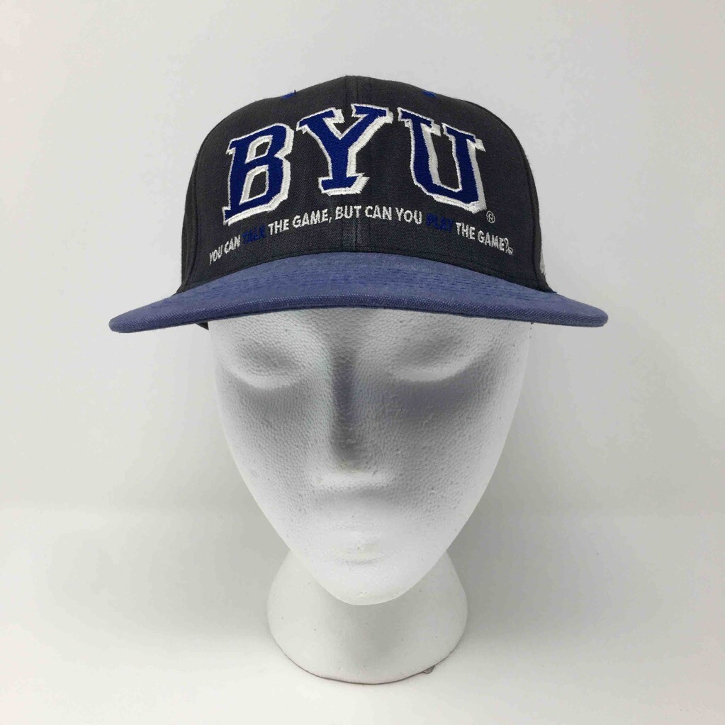 Vintage BYU Cougars Snapback Hat Sample Above The Rim Basketball We Can Play