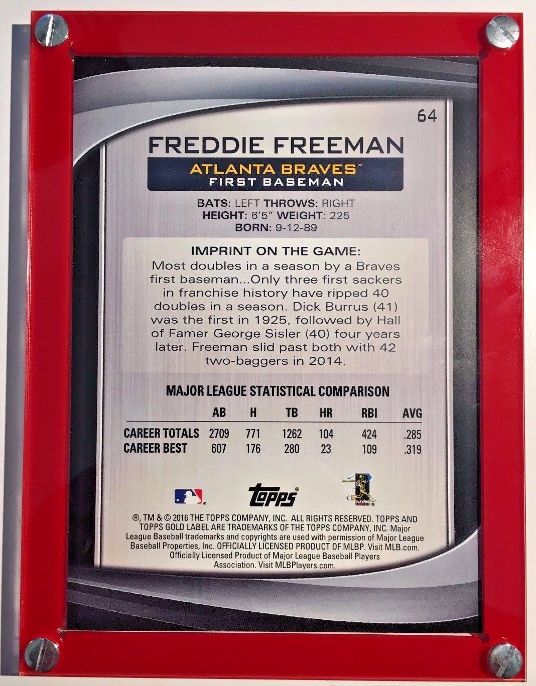 5″ x 7″ Box Topper Acrylic Display Holder Case.