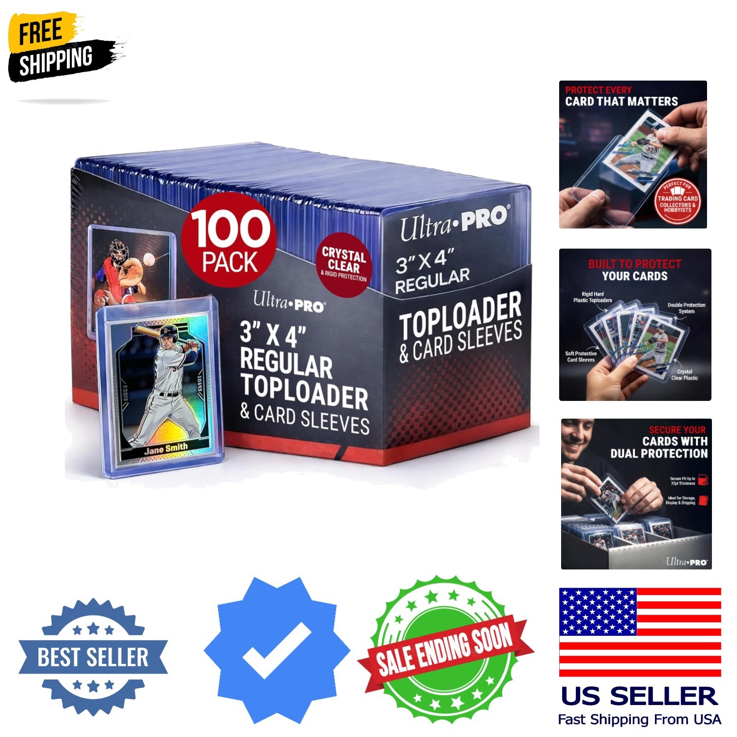 3″ x 4″ Clear Regular TopLoaders For Cards With Card Sleeves Bundle Standard …