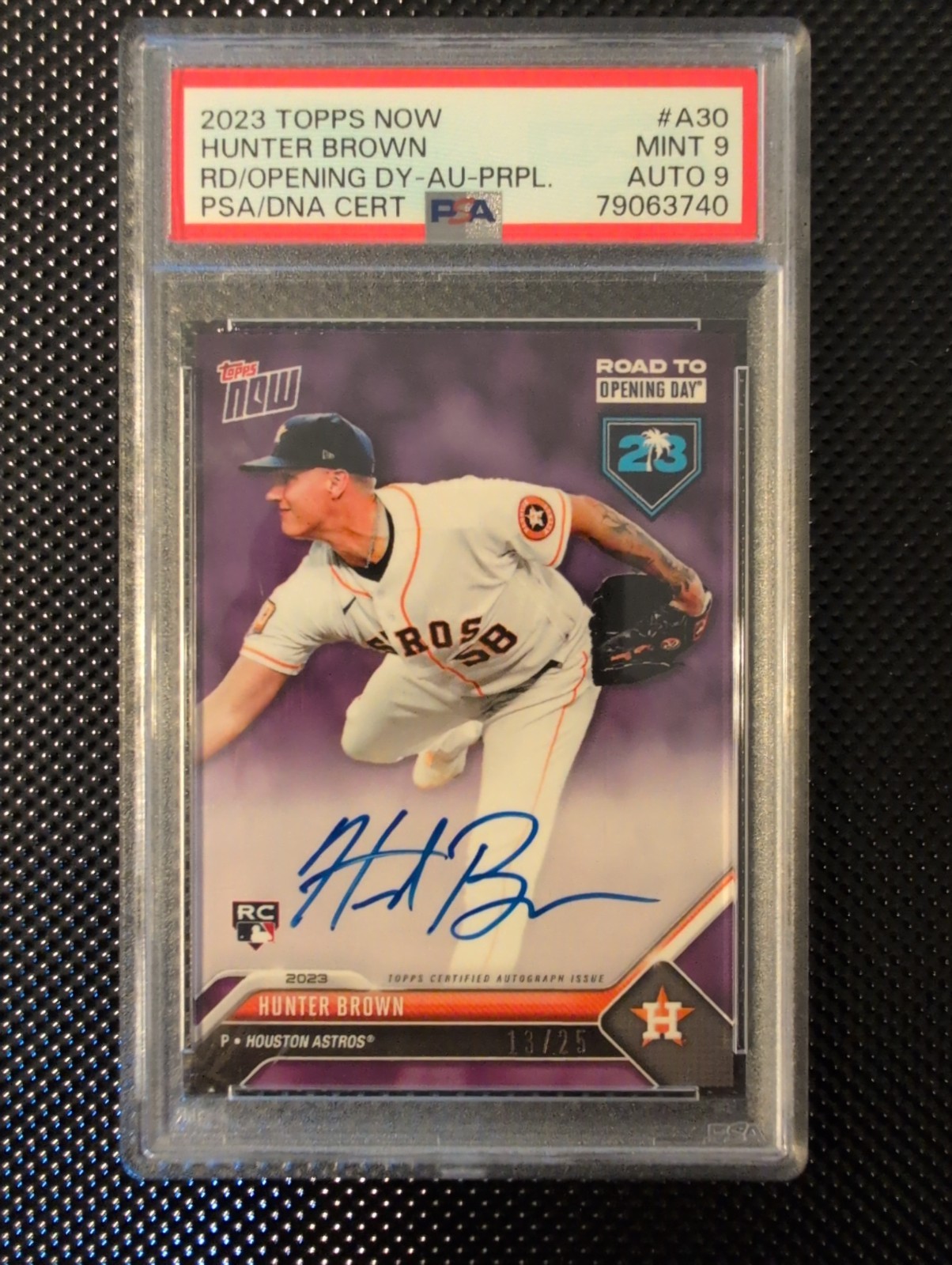 2023 Topps Now Hunter Brown Road To Opening Day RC ON CARD Auto # /25 Pop 1 🔥