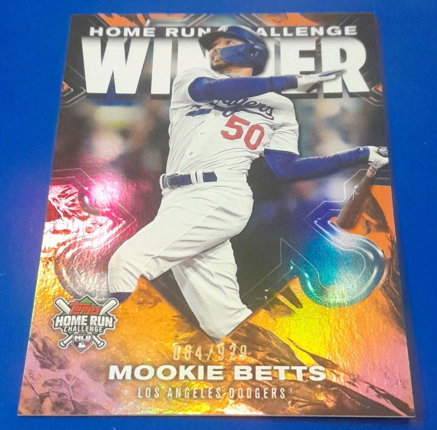 Topps 2024 Home Run Challenge Winners Mookie Betts Dodgers #HRCW-13 Sep 084/929