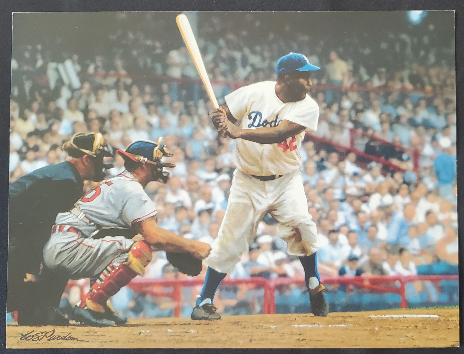 2014 Jackie Robinson Brooklyn Dodgers 8×10 Phillies MLB Commemorative Card