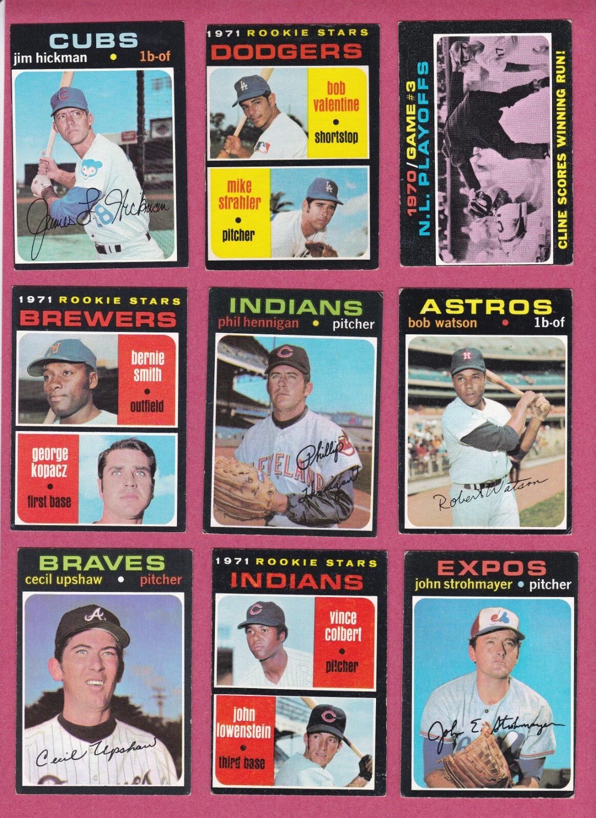1971 Topps Baseball Cards, VG to EX+ commons, #2 – 194 to complete your set