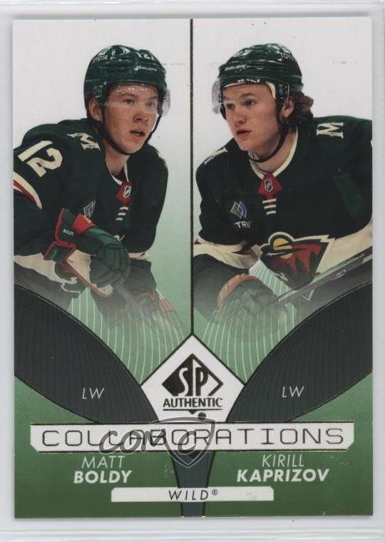2022-23 SP Authentic Collaborations Green Matt Boldy Kirill Kaprizov #C-12 14sr