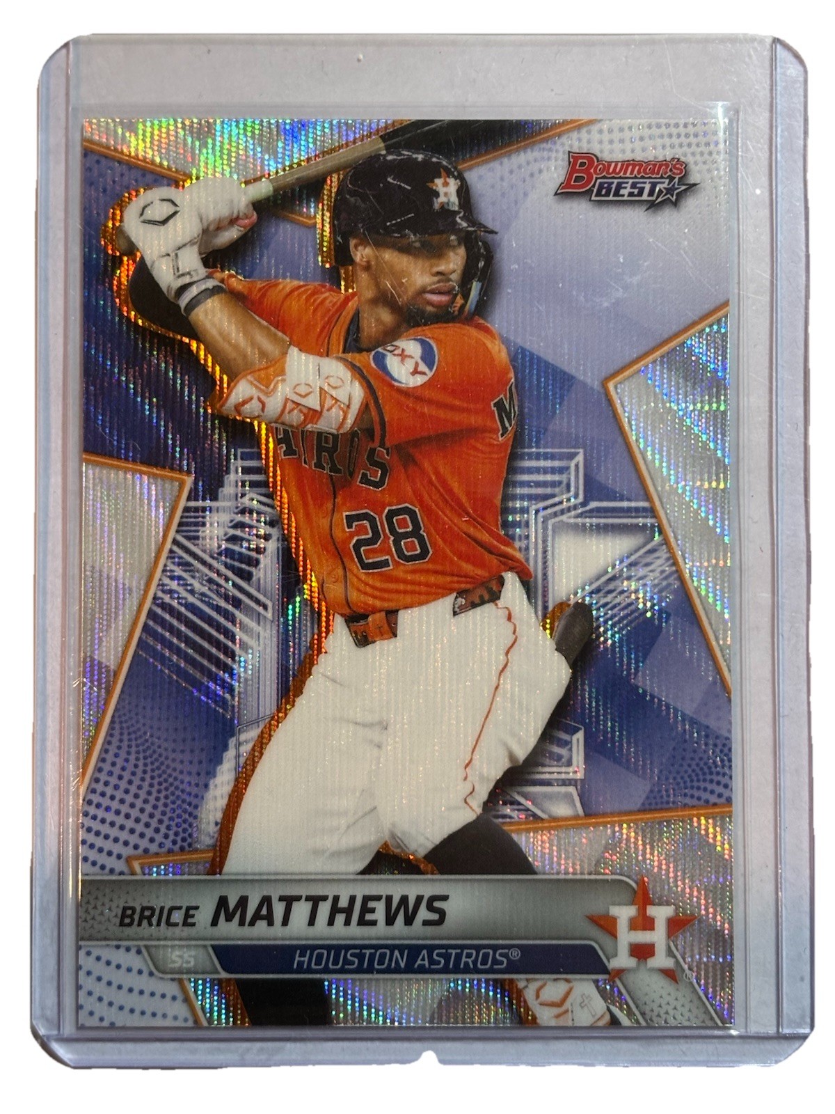 2025 Bowman’s Best Brice Matthews Rookie RC Wave Refractor #TP-18 Astros