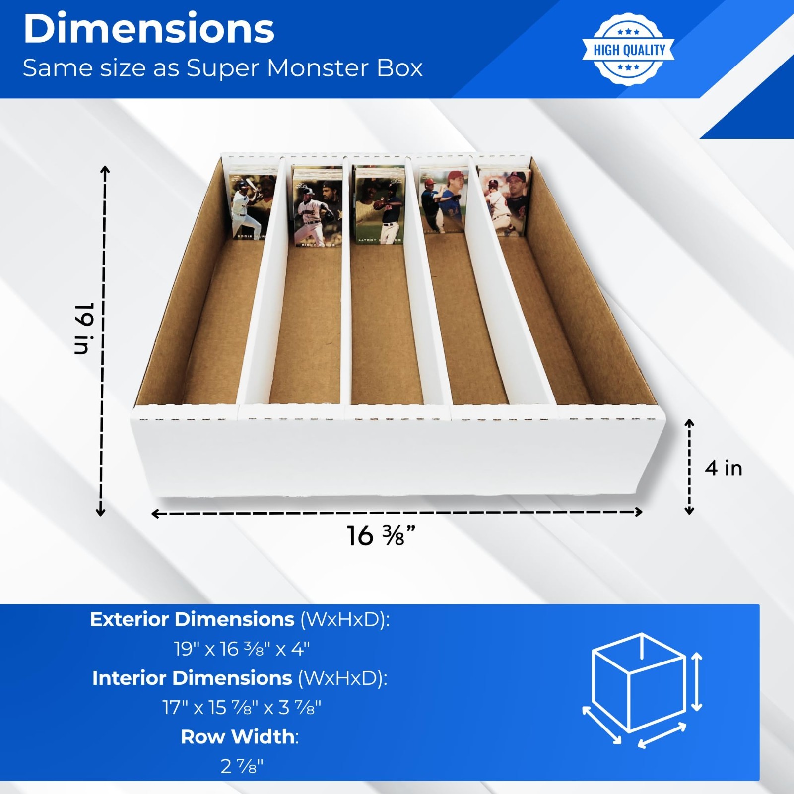 3200 ct Trading Card Storage Box – Durable Organizer for Sports & Gaming Cards –
