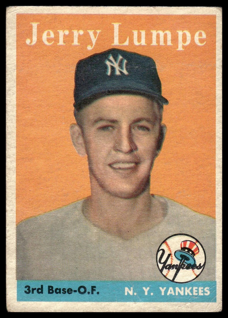 1958 Topps Jerry Lumpe #193 Rookie New York Yankees – Excellent