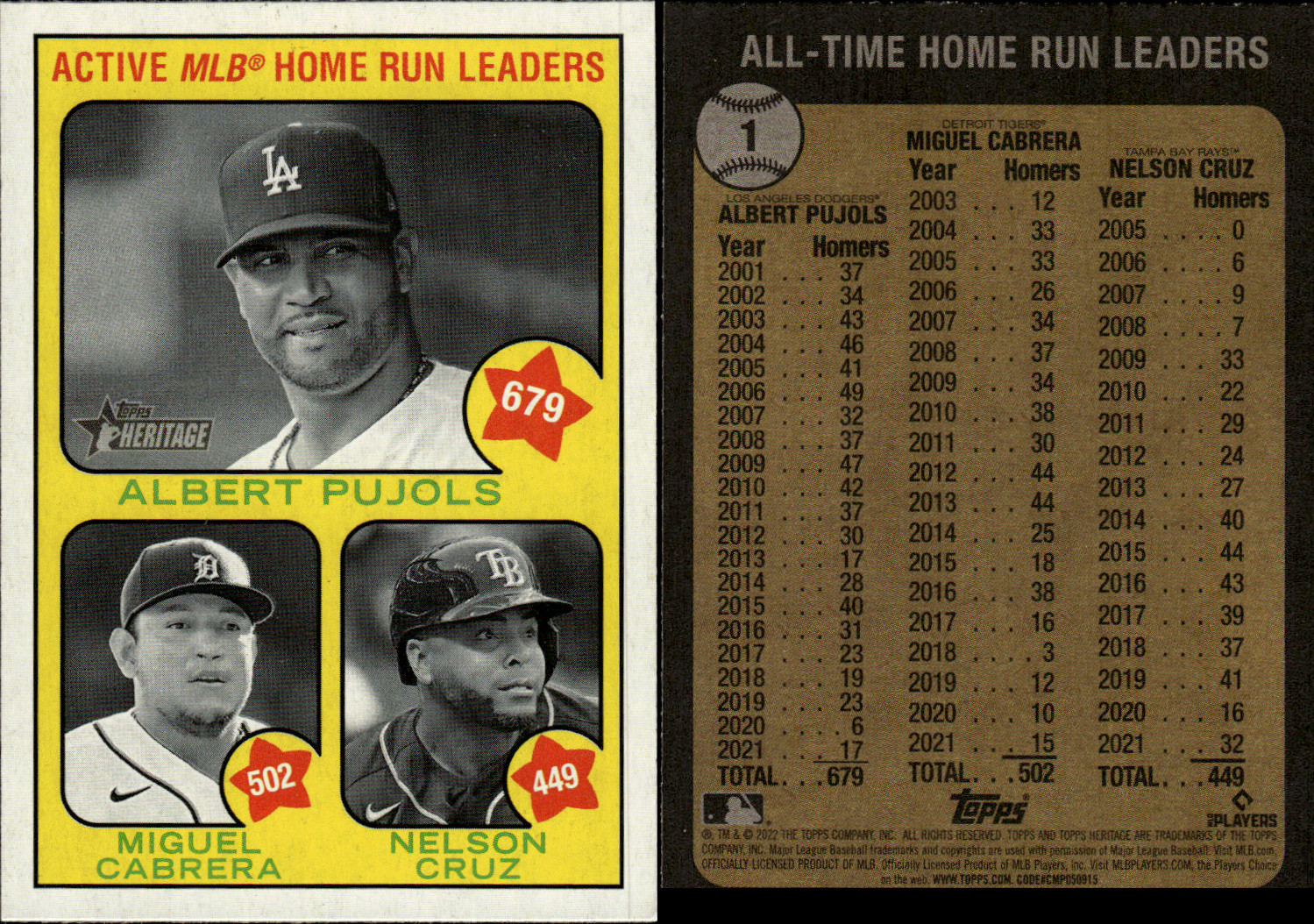 2022 Topps Heritage Baseball Base #1-250 ~ Choose Your Card