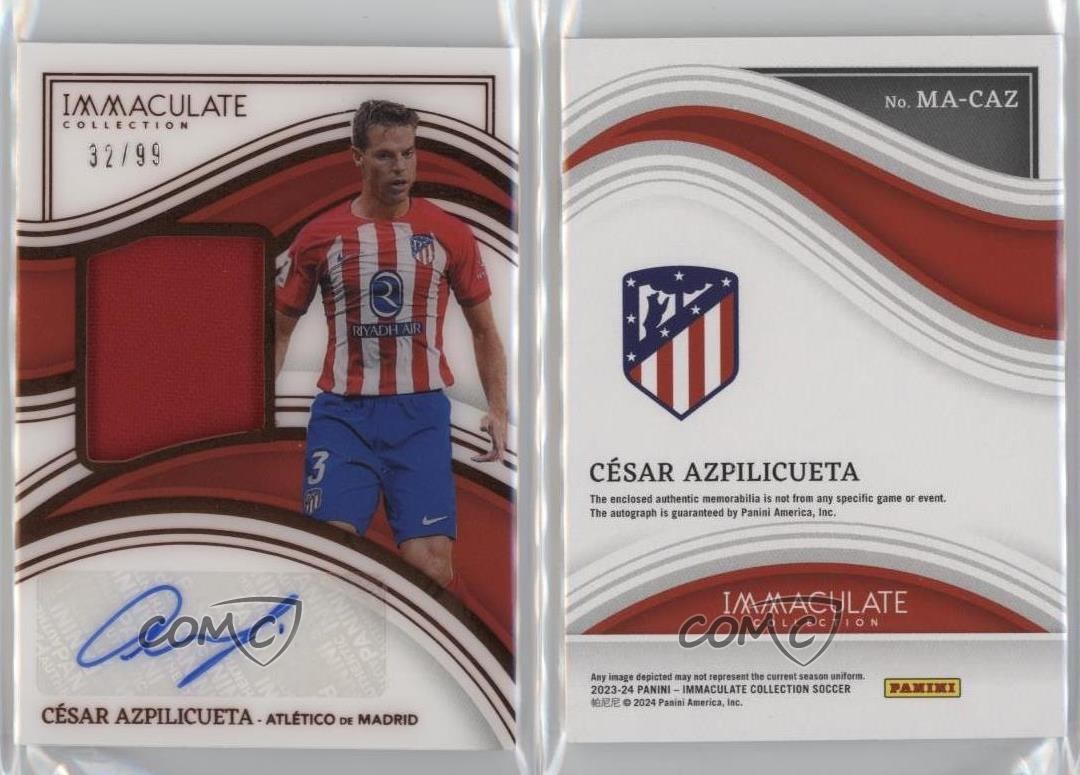 2023-24 Panini Immaculate Memorabilia 32/99 Cesar Azpilicueta César Auto 0sc3