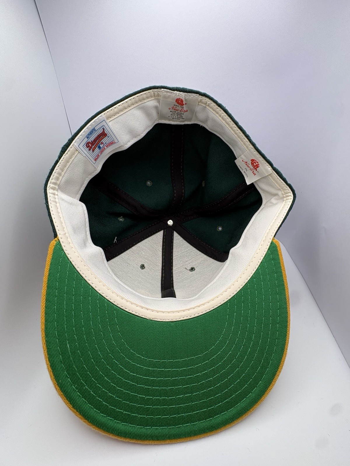 New Era Oakland Athletics MLB Diamond Collection Cap Green/Yellow