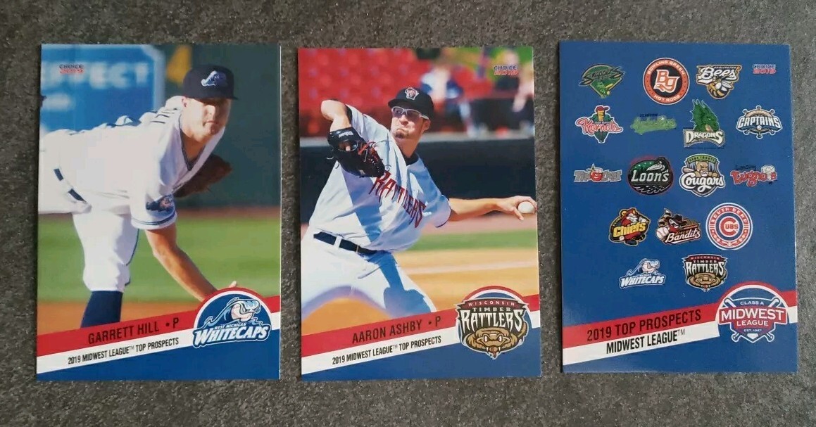 2019 Midwest League Top Prospects SINGLE CARDS from set – CHOOSE YOUR PLAYER