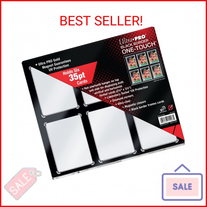 Ultra PRO – Black Border ONE-Touch 6 Graded Card Display Case, Show Off & Protec