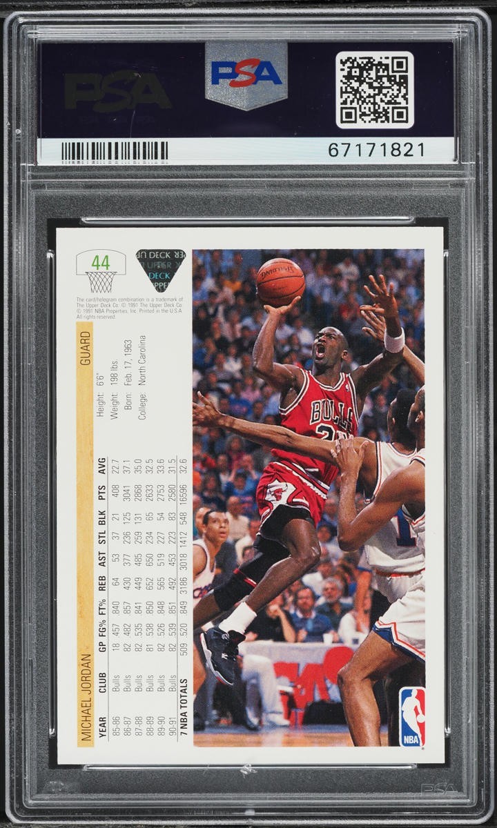 1991 Upper Deck Basketball Michael Jordan #44 PSA 9 MINT