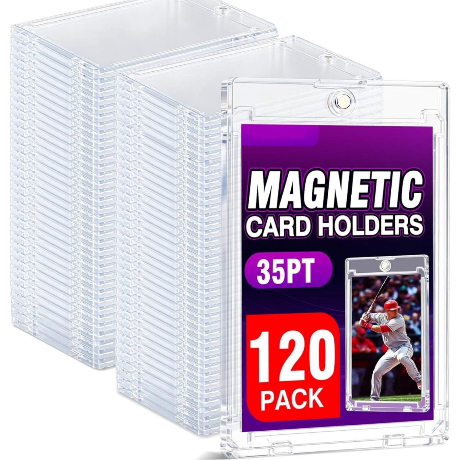 120ct Magnetic Card Holder, 35pt Ultra-Slim One Touch Card Holder, U-V Cards