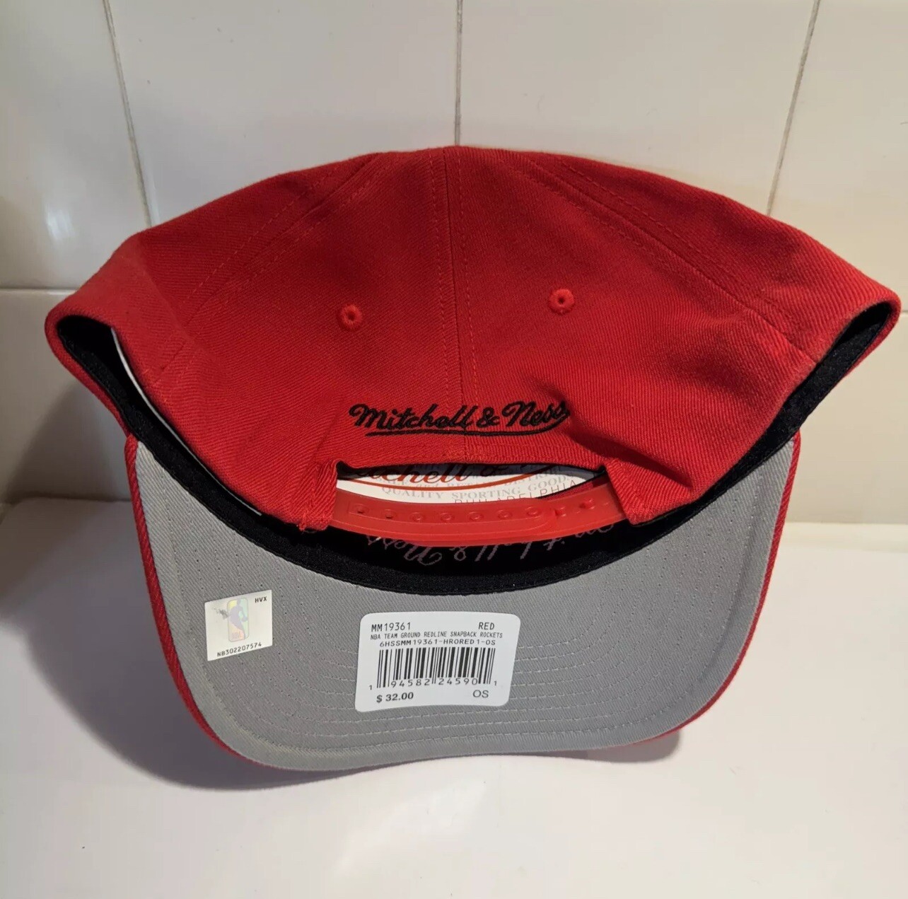 Houston Rockets Mitchell & Ness Basketball Red Cap Hat Adjustable Snapback