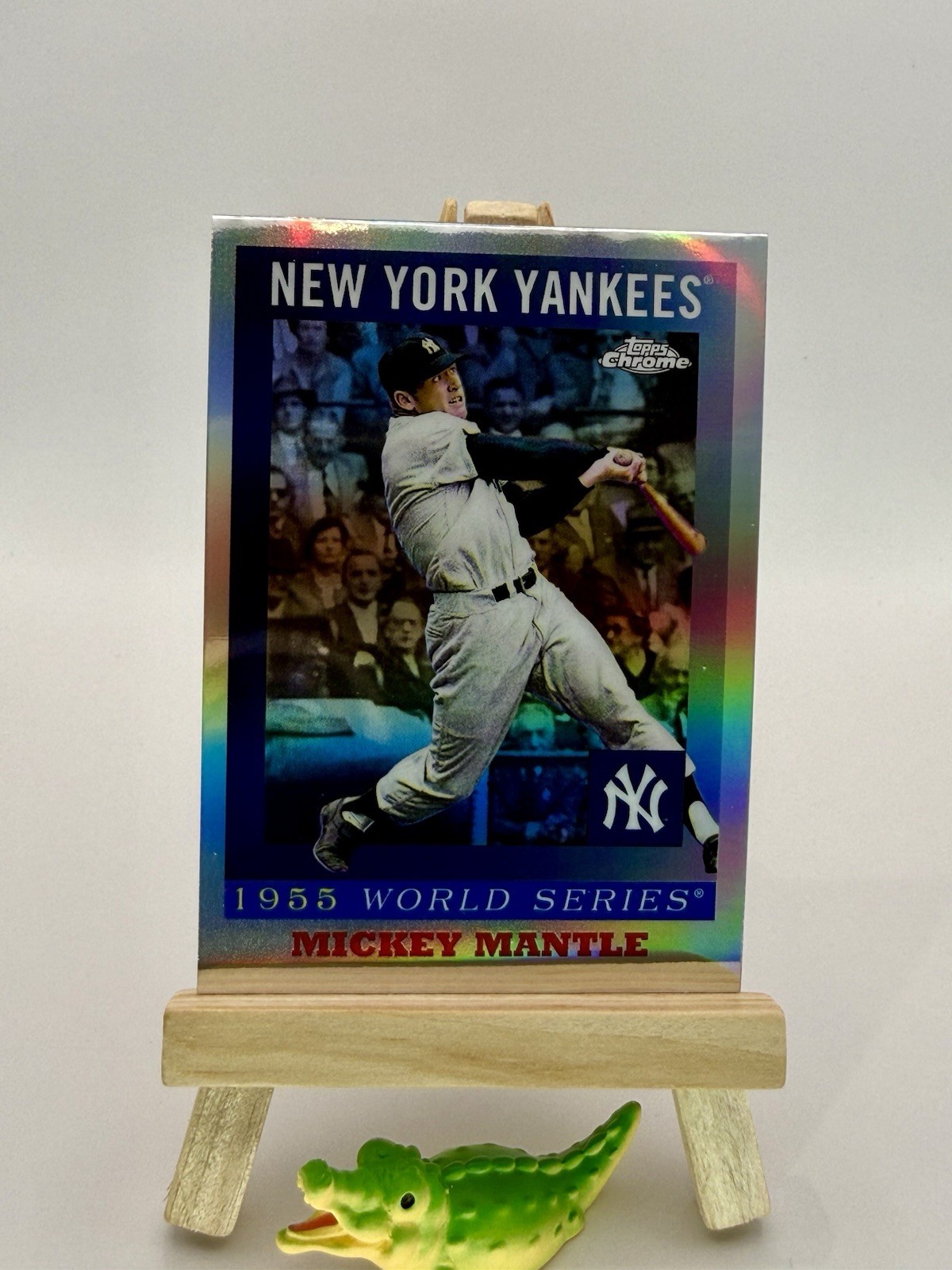 Mickey Mantle 2025 Topps Chrome Platinum Anniversary 1955 World Series Refractor