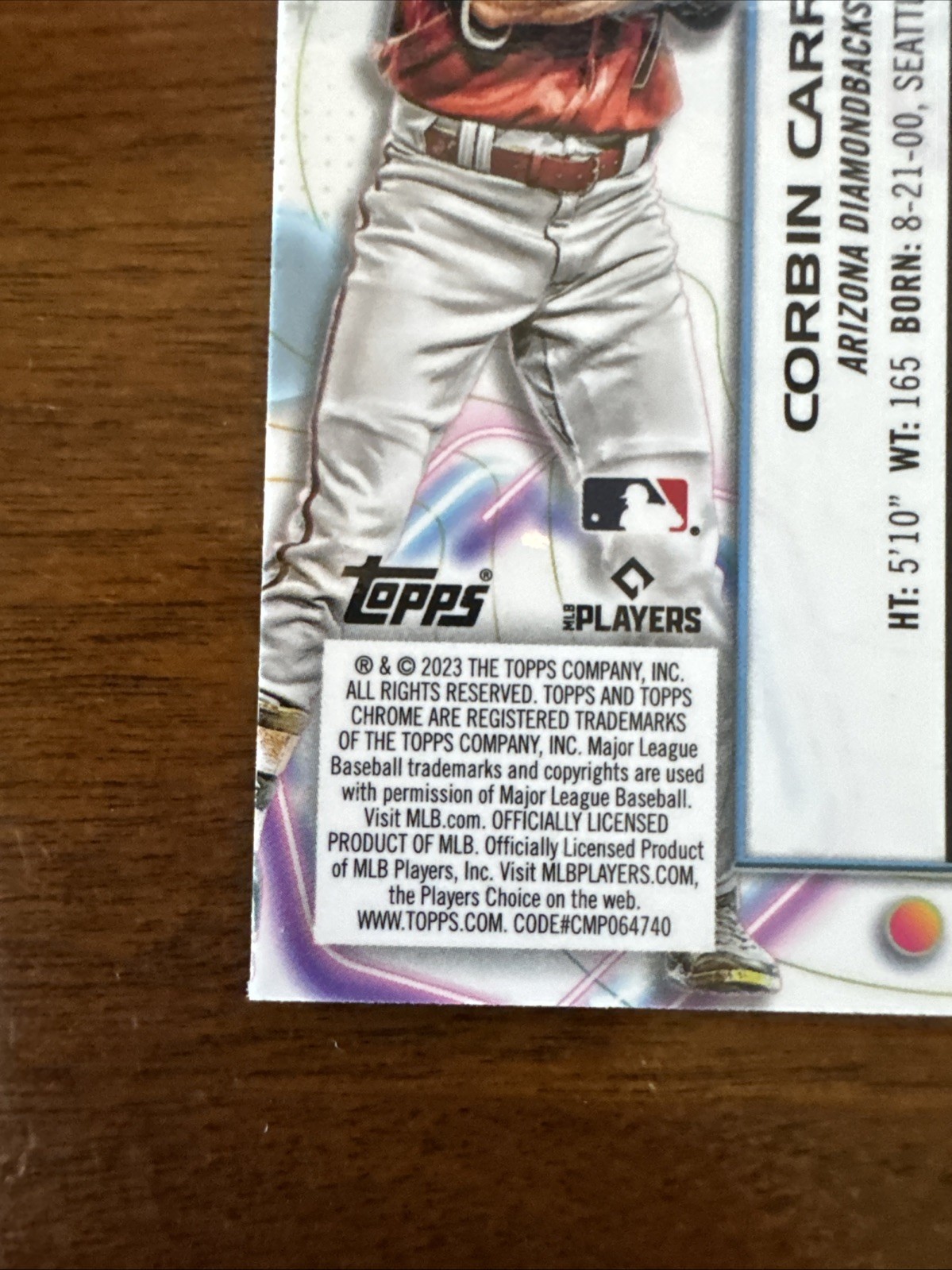 2023 Topps Cosmic Chrome – Corbin Carroll #7 (RC)