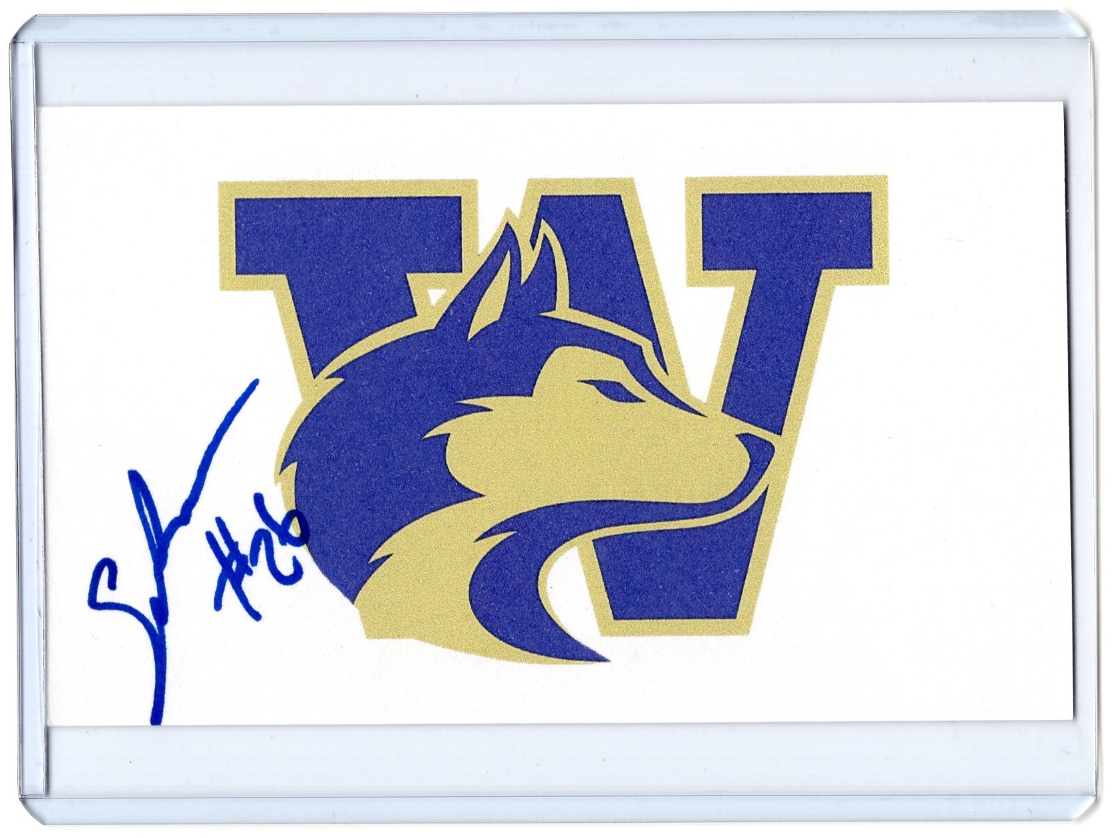 SALVON AHMED NCAA Washington Auto Autographed Signed 3×5 Index Card