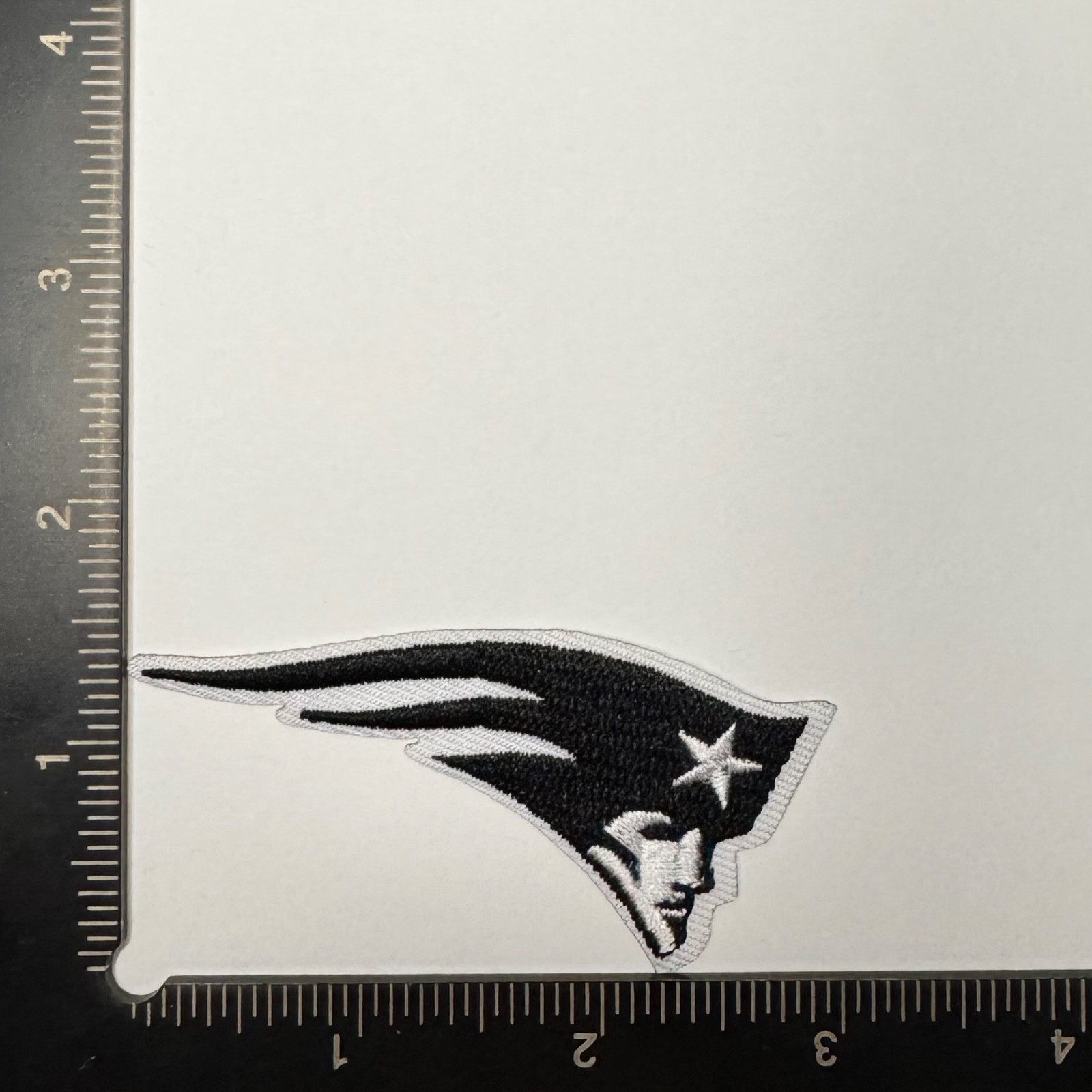 New England Patriots Black Iron/Sew On Embroidered Patch