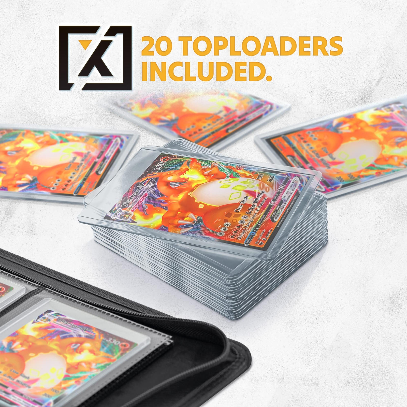 X Pro Large Capacity Toploader Card Binder Holds 252 Cards With 20 Toploaders