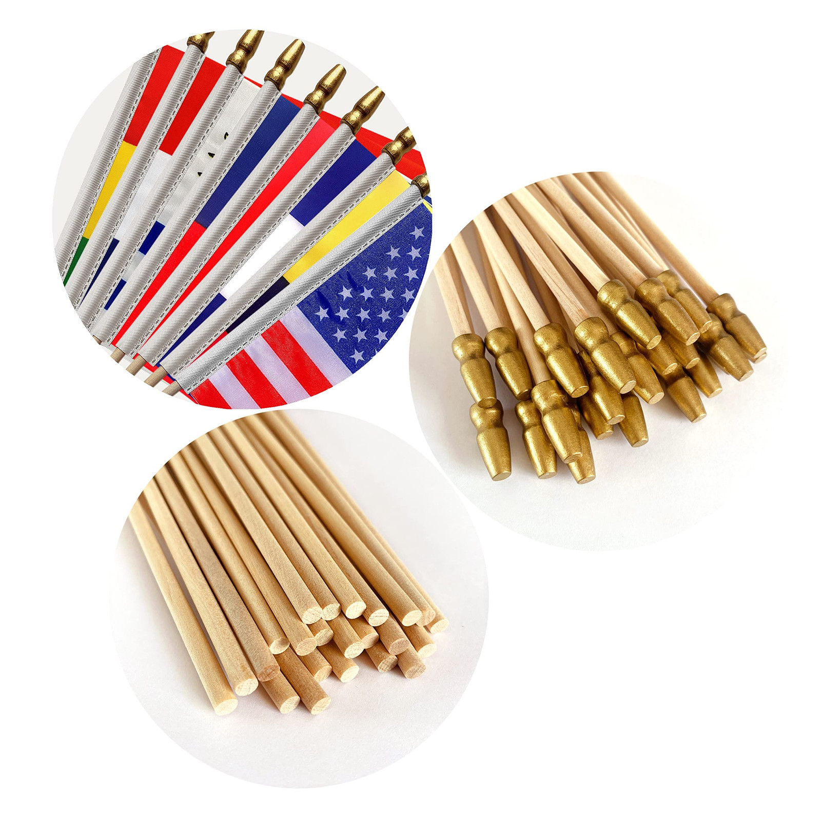LoveVC 100 Countries International World Flags on Wooden 100