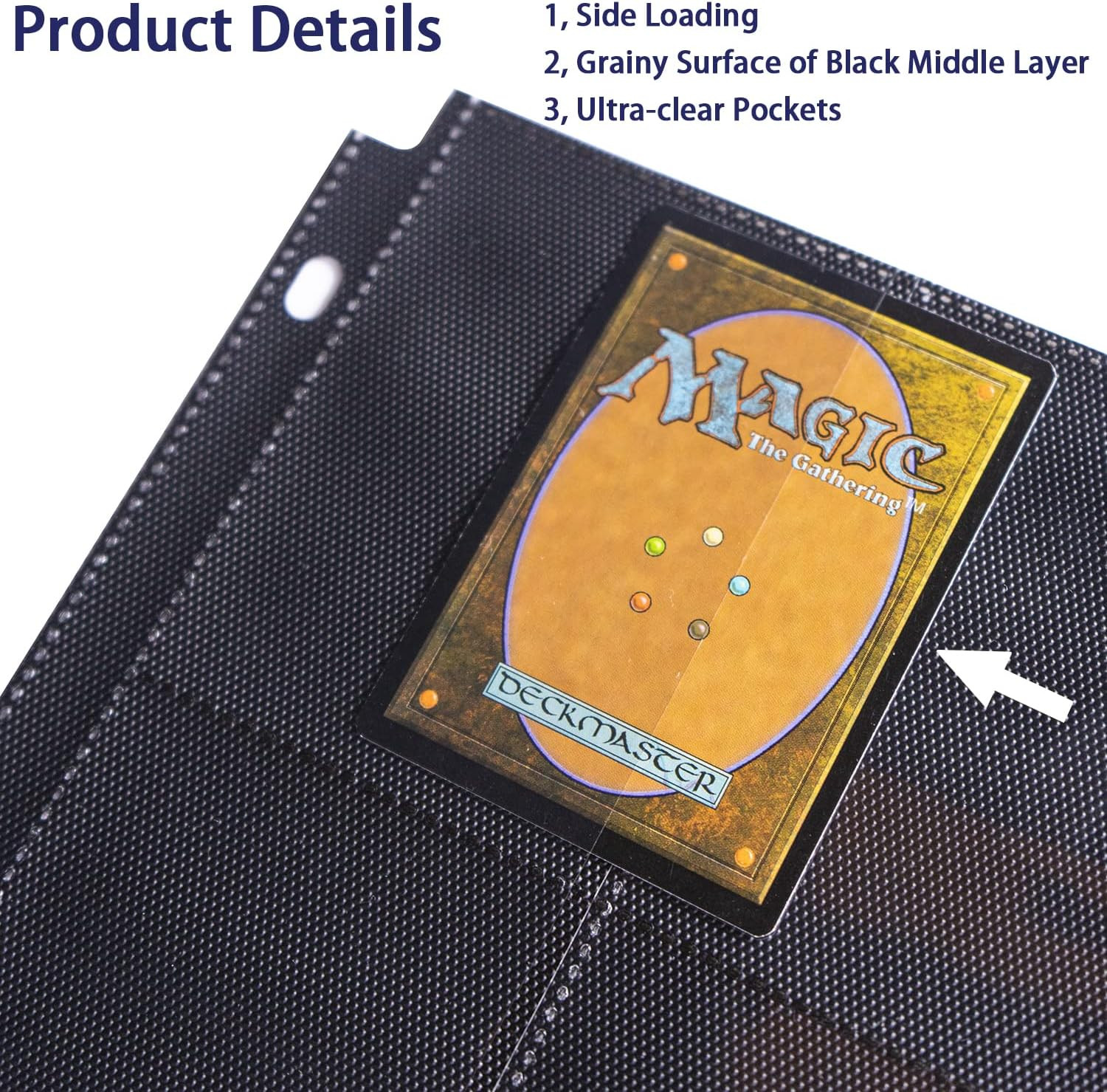 20 Pack 360 Pockets Black Trading Card Sleeves Binder Sheets, Double Sided Thick
