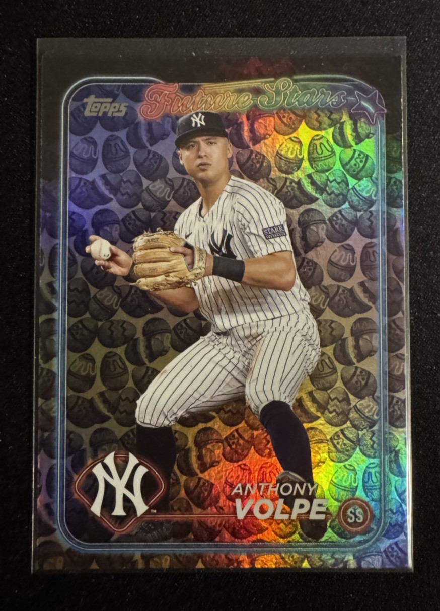 2024 Topps Series 1 Anthony Volpe Holiday Easter Egg Foil Parallel #180 Yankees