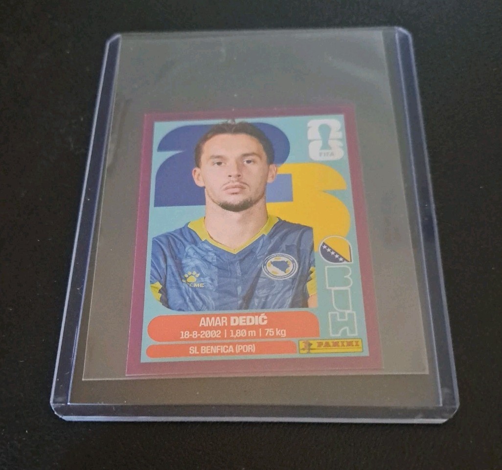 Amar Dedic PURPLE Parallel Panini FIFA WORLD CUP 2026 Sticker- BOSNIA 3
