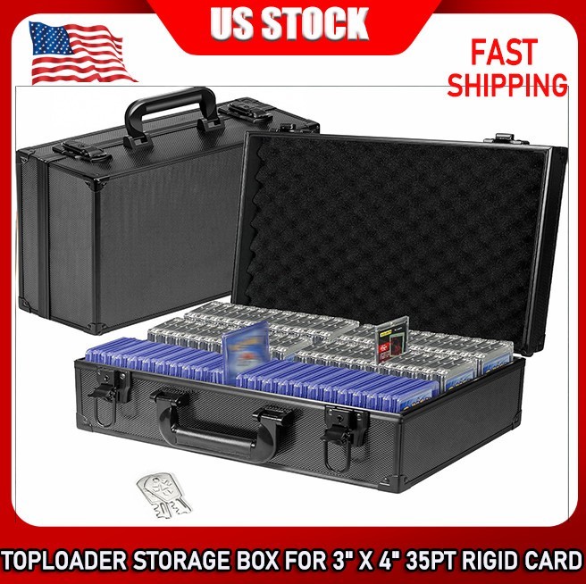 Toploader Card Hard Storage Case Sports Cards Storage Boxes Holds 35pt 600+