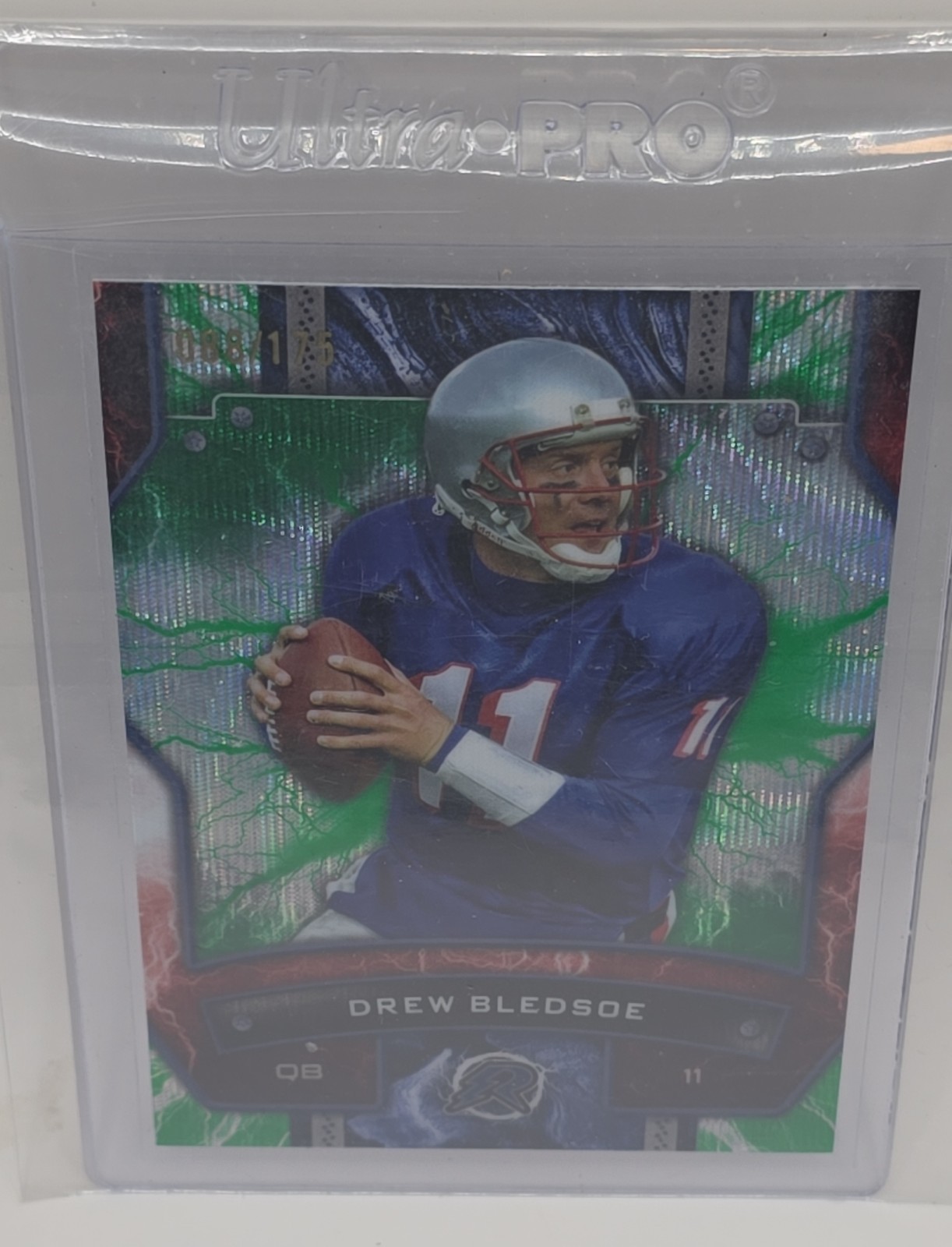 2024 Topps Resurgence – Drew Bledsoe #65 Green Surge Refractor /175
