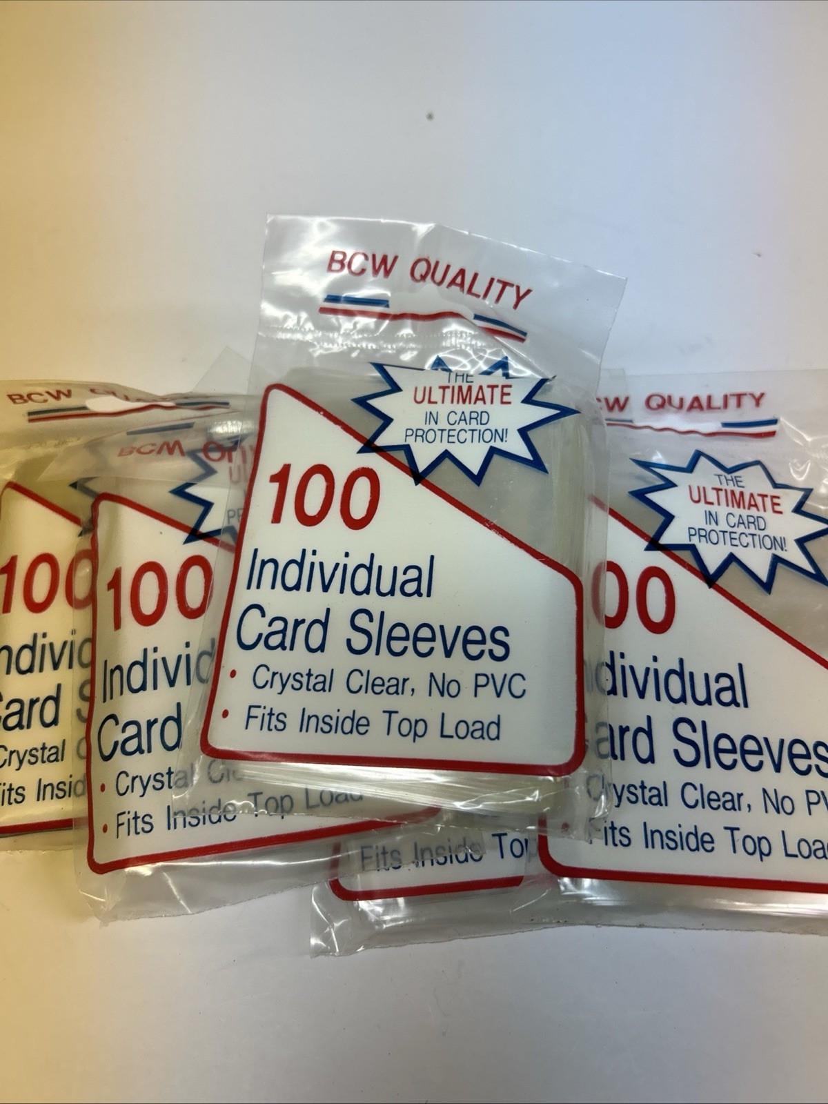 500 INDIVIDUAL SPORT / TRADING CARD PROTECTION SLEEVES BCW FITS INSIDE TOPLOAD